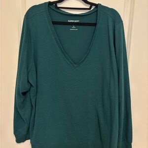 Teal V-Neck PJ Top